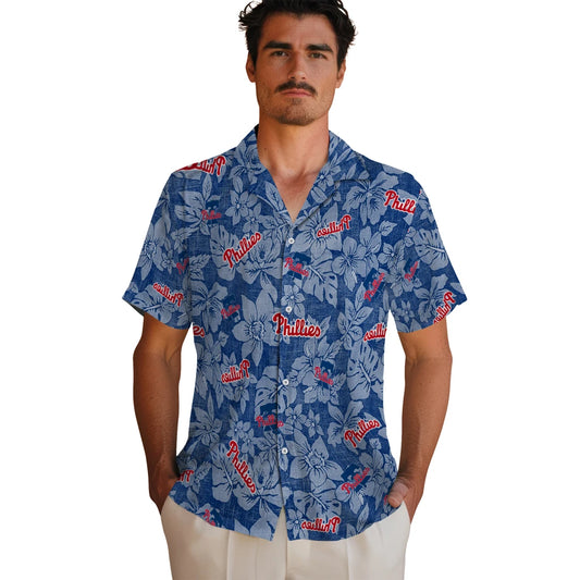 Philadelphia Phillies Hawaiian Shirt - Hibiscus Oasis | Moonbestprint