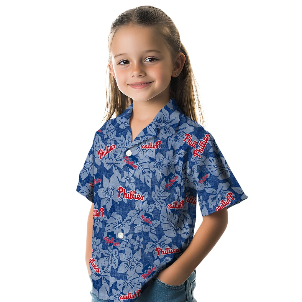 Philadelphia Phillies Hawaiian Shirt - Hibiscus Oasis | Moonbestprint