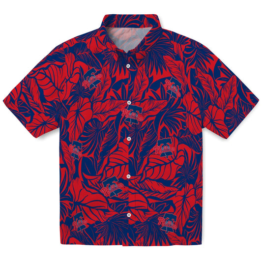 Philadelphia Phillies Hawaiian Shirt - Monstera Layer | Moonbestprint