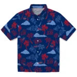 Philadelphia Phillies Hawaiian Shirt - Palm And Clouds | Moonbestprint