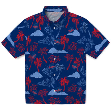 Philadelphia Phillies Hawaiian Shirt - Palm And Clouds | Moonbestprint