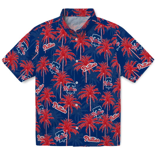 Philadelphia Phillies Hawaiian Shirt - Palm Tree Motif | Moonbestprint