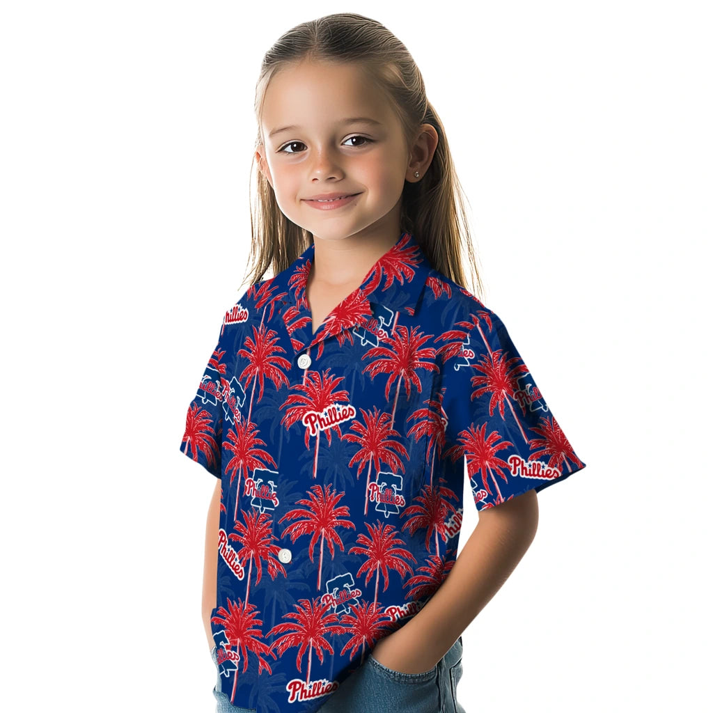 Philadelphia Phillies Hawaiian Shirt - Palm Tree Motif | Moonbestprint