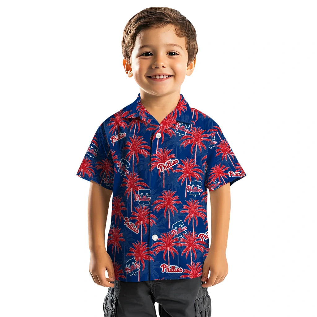 Philadelphia Phillies Hawaiian Shirt - Palm Tree Motif | Moonbestprint