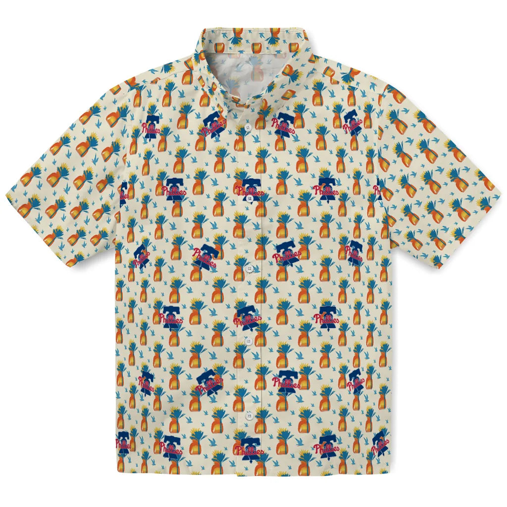 Philadelphia Phillies Hawaiian Shirt - Pineapple Delight | Moonbestprint