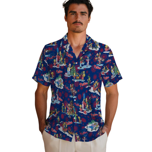 Philadelphia Phillies Hawaiian Shirt - Simpsons Christmas | Moonbestprint