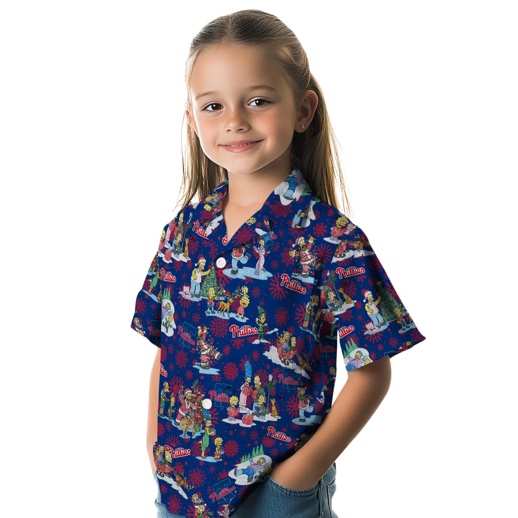 Philadelphia Phillies Hawaiian Shirt - Simpsons Christmas | Moonbestprint