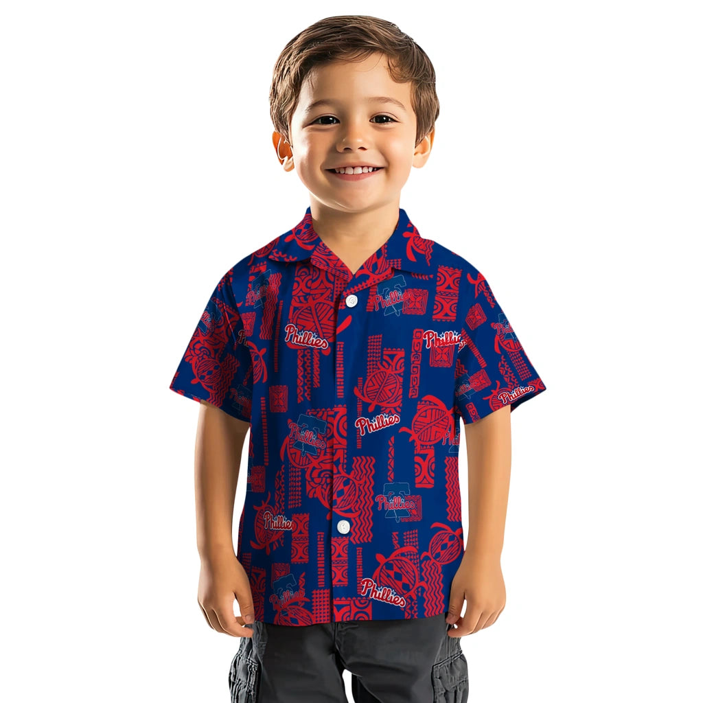 Philadelphia Phillies Hawaiian Shirt - Turtle Lines | Moonbestprint