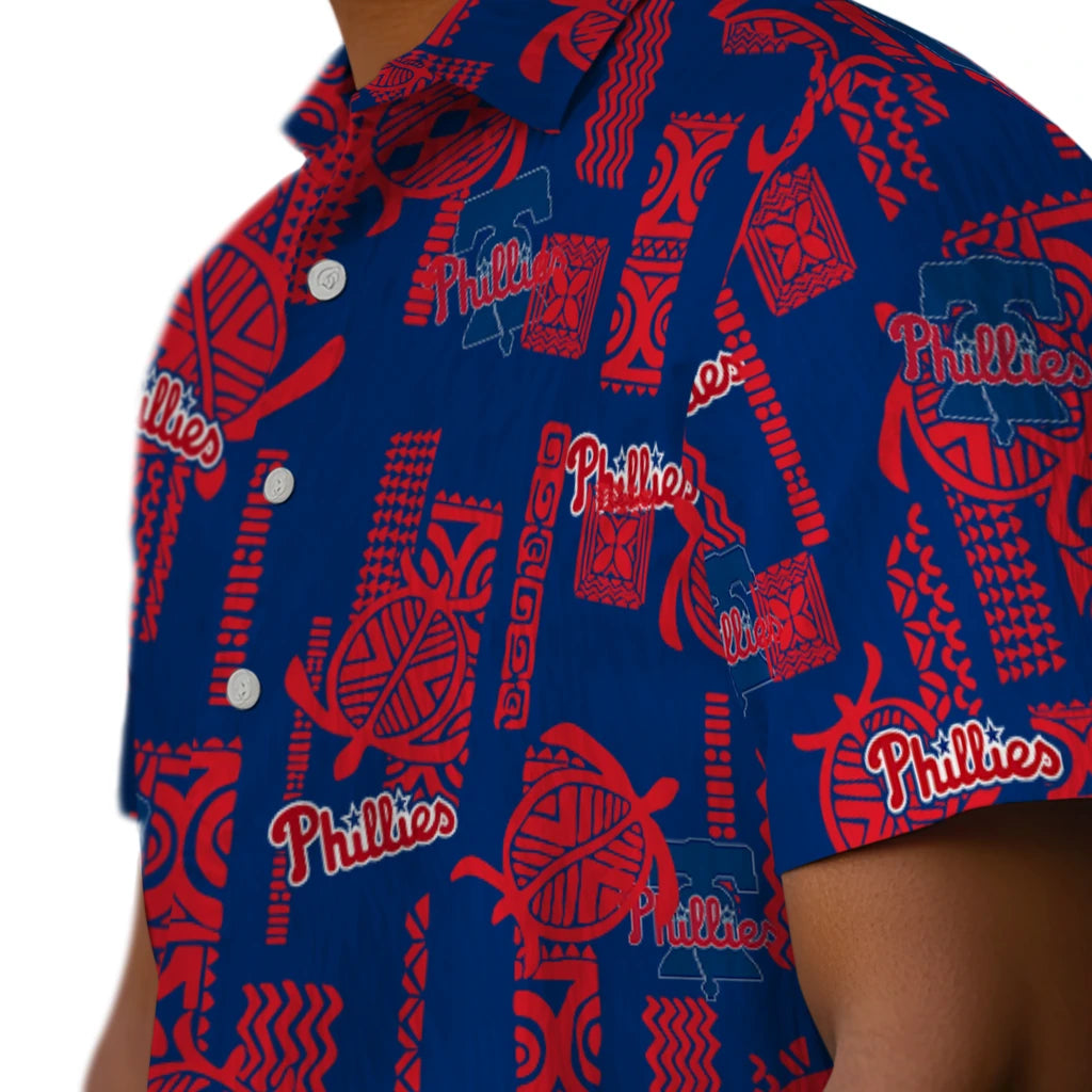 Philadelphia Phillies Hawaiian Shirt - Turtle Lines | Moonbestprint