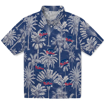 Philadelphia Phillies Hawaiian Shirt - Vintage Palm Tree | Moonbestprint