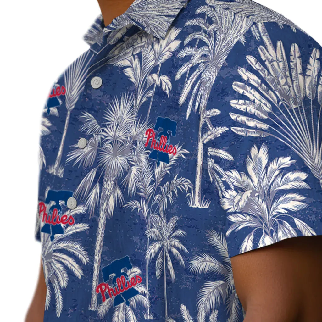 Philadelphia Phillies Hawaiian Shirt - Vintage Palm Tree | Moonbestprint