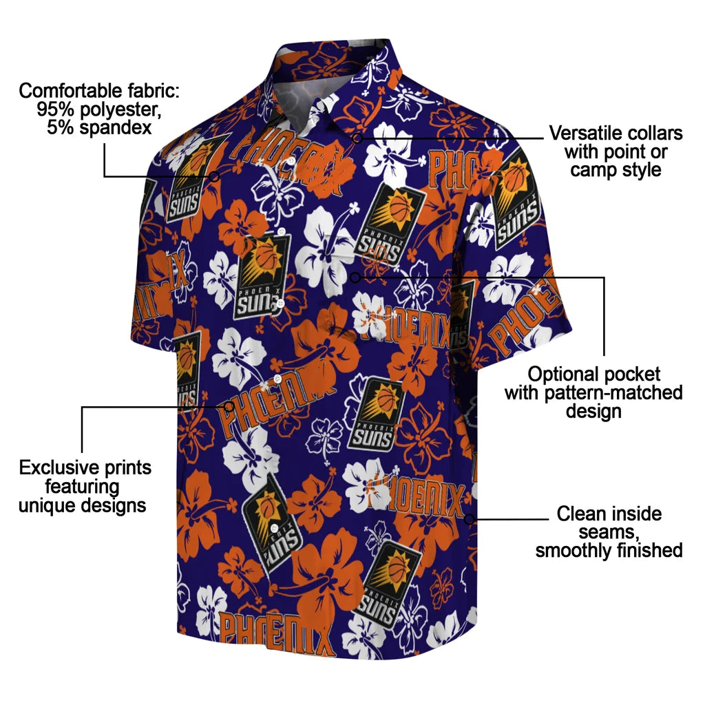 Phoenix Suns Hibiscus Bloom Hawaiian Shirt – Moonbestprint