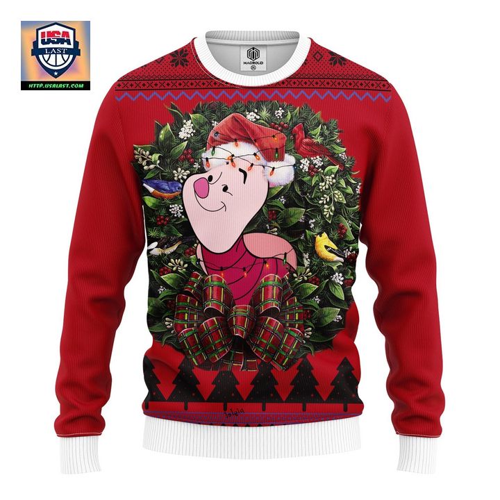 Piglet Winnie The Pooh Noel Mc Ugly Christmas Sweater Thanksgiving Gift ? Usalast