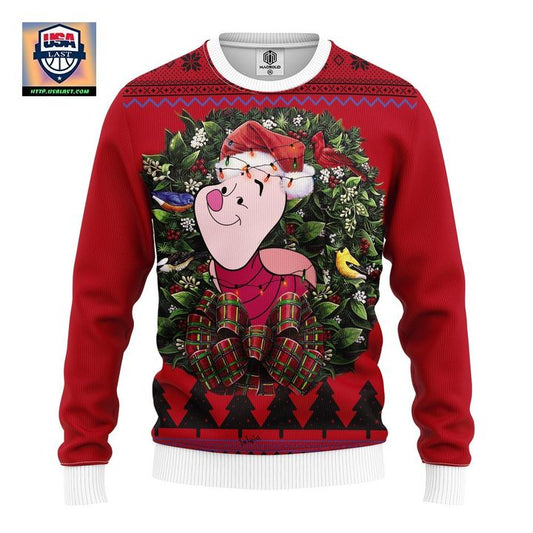 Piglet Winnie The Pooh Noel Mc Ugly Christmas Sweater Thanksgiving Gift ? Usalast