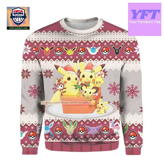 Pikachu Believe Funny Pikachu All Over Print 3d Ugly Christmas Sweater ? Usalast