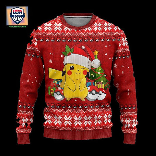 Pikachu Pokemon Anime Ugly Christmas Sweater ? Usalast