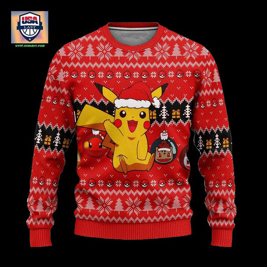 Pikachu Pokemon Ugly Christmas Sweater Anime Xmas Gift ? Usalast