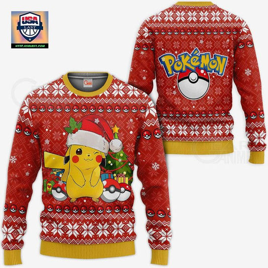 Pikachu Ugly Christmas Sweater Pokemon Anime Xmas Gift ? Usalast