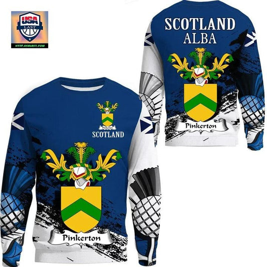 Pinkerton Scottish Family Crest Scotland Special Sweater A7 ? Usalast