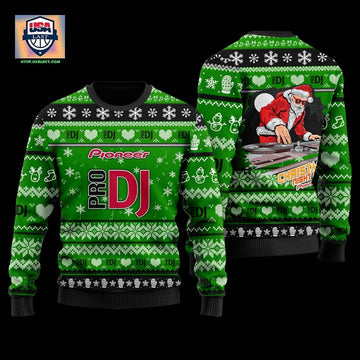Pioneer DJ Green 3D Faux Wool Ugly Sweater ? Usalast