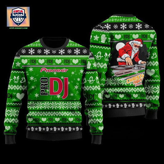 Pioneer DJ Green 3D Faux Wool Ugly Sweater ? Usalast