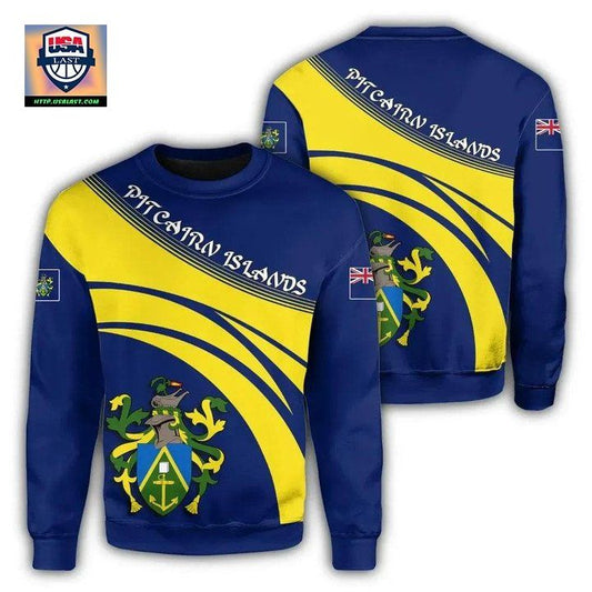 Pitcairn Islands Coat Of Arms Sweater Cricket Style J5W ? Usalast