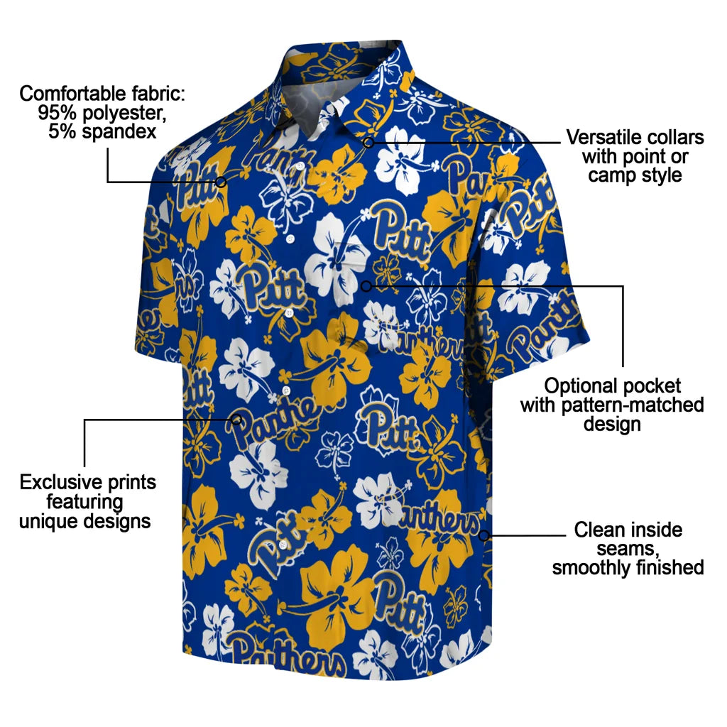 Pittsburgh Panthers Hibiscus Bloom Hawaiian Shirt – Moonbestprint