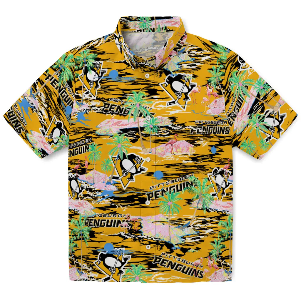 Pittsburgh Penguins Flamingo Retreat 2026 Hawaiian Shirt – Moonbestprint