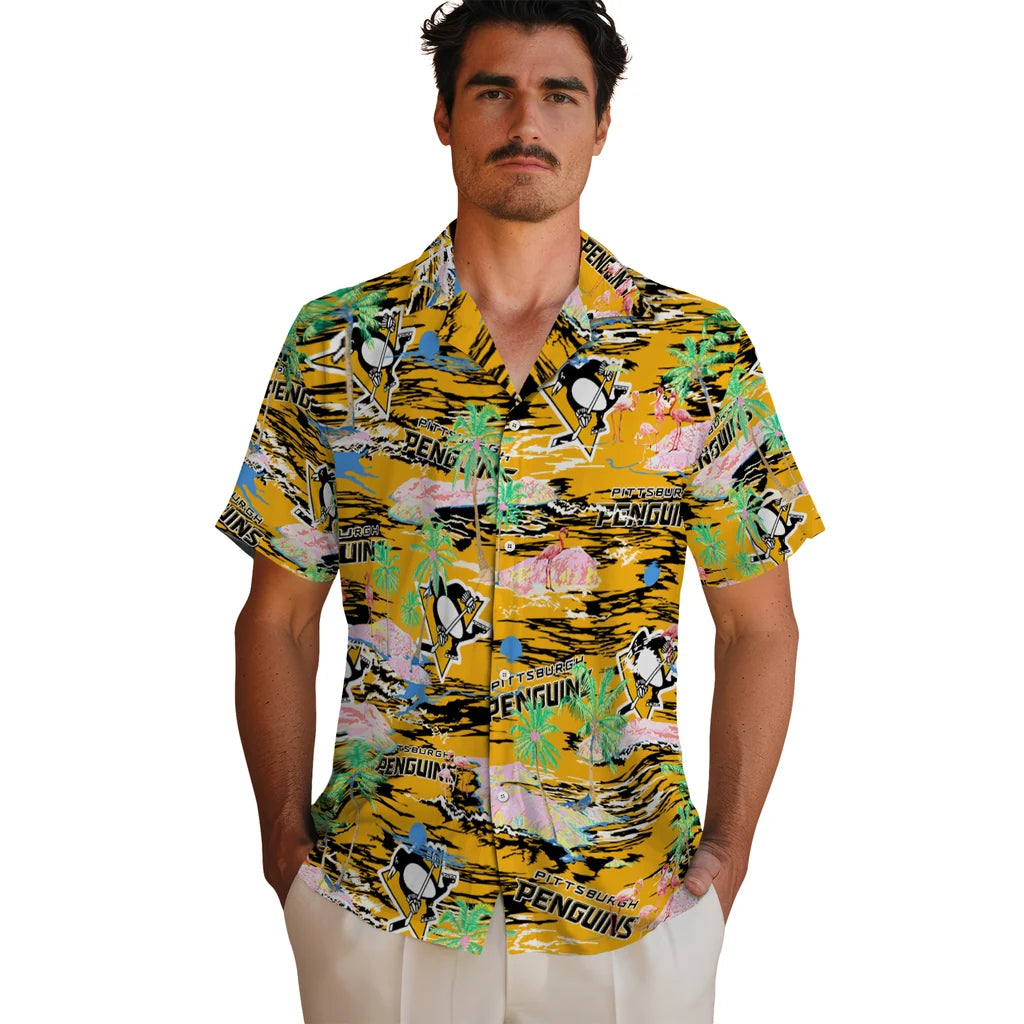 Pittsburgh Penguins Flamingo Retreat 2026 Hawaiian Shirt – Moonbestprint