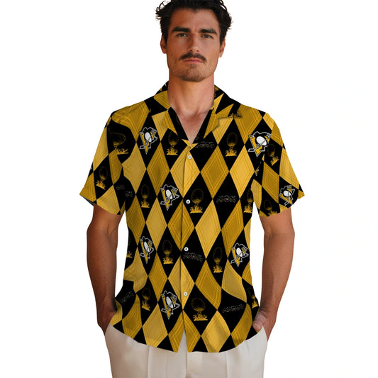 Pittsburgh Penguins Hawaiian Shirt - Golfing Plaid | Moonbestprint