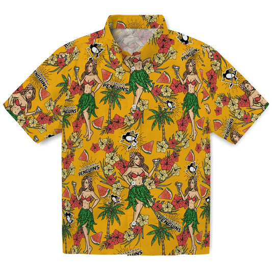 Pittsburgh Penguins Hawaiian Shirt - Hawaiian Girls Design | Moonbestprint