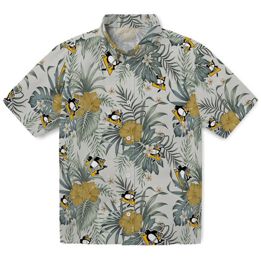 Pittsburgh Penguins Hawaiian Shirt - Hibiscus Designs | Moonbestprint