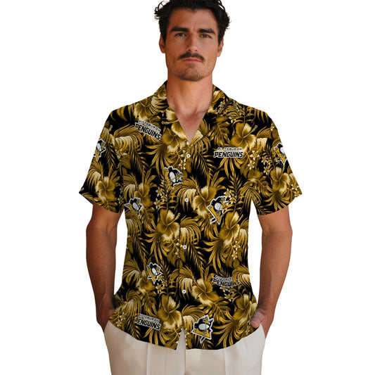 Pittsburgh Penguins Hawaiian Shirt - Hibiscus Exotic | Moonbestprint