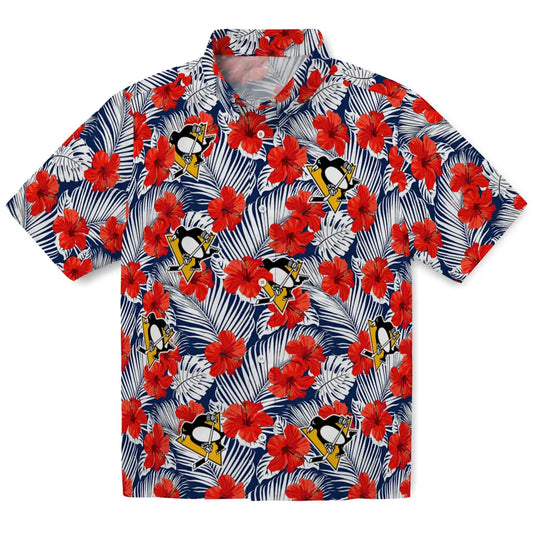 Pittsburgh Penguins Hawaiian Shirt - Hibiscus Fiesta | Moonbestprint