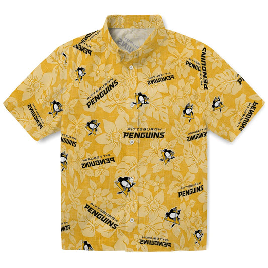 Pittsburgh Penguins Hawaiian Shirt - Hibiscus Oasis | Moonbestprint