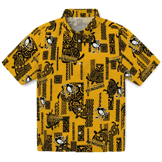 Pittsburgh Penguins Hawaiian Shirt - Turtle Lines | Moonbestprint