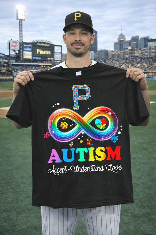 Pittsburgh Pirates Autism Awareness Tee - Pride Meets Awareness Limited Edition | WD34 Moonbestprint