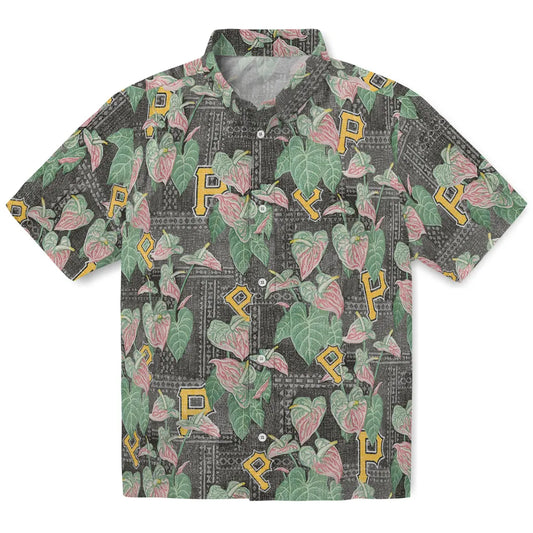 Pittsburgh Pirates Hawaiian Shirt - Anthurium Overlay | Moonbestprint