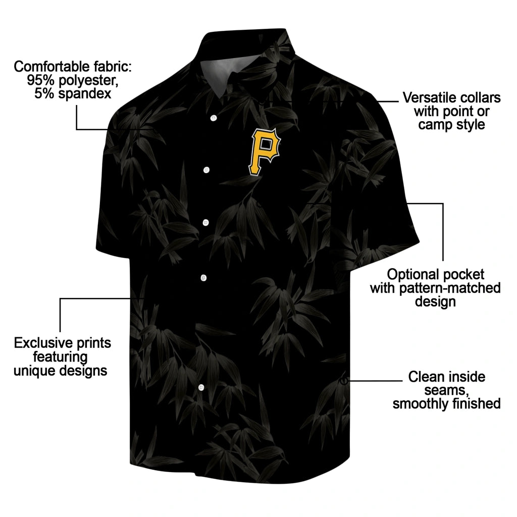 Pittsburgh Pirates Hawaiian Shirt - Bamboo Branches | Moonbestprint