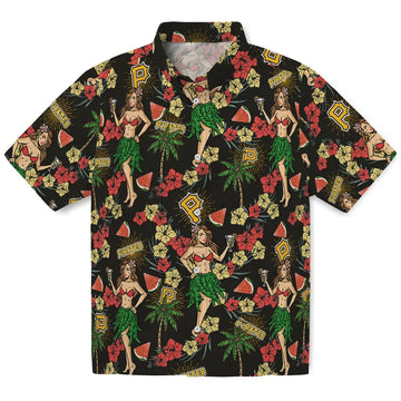 Pittsburgh Pirates Hawaiian Shirt - Hawaiian Girls Design | Moonbestprint