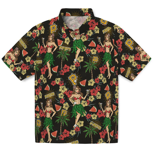 Pittsburgh Pirates Hawaiian Shirt - Hawaiian Girls Design | Moonbestprint