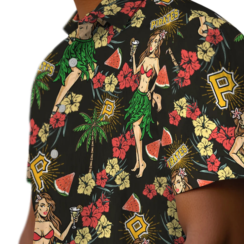 Pittsburgh Pirates Hawaiian Shirt - Hawaiian Girls Design | Moonbestprint