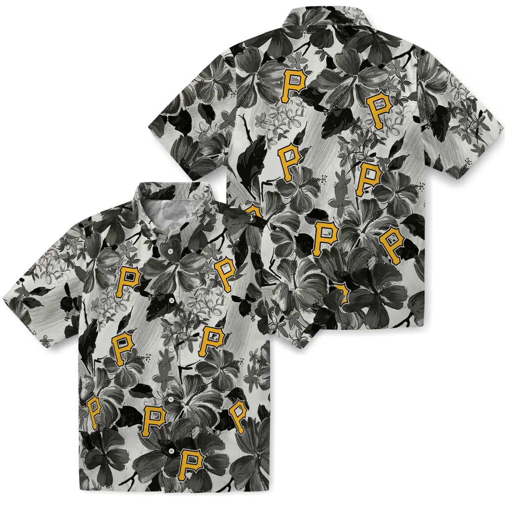 Pittsburgh Pirates Hawaiian Shirt - Hibiscus Arrangement | Moonbestprint