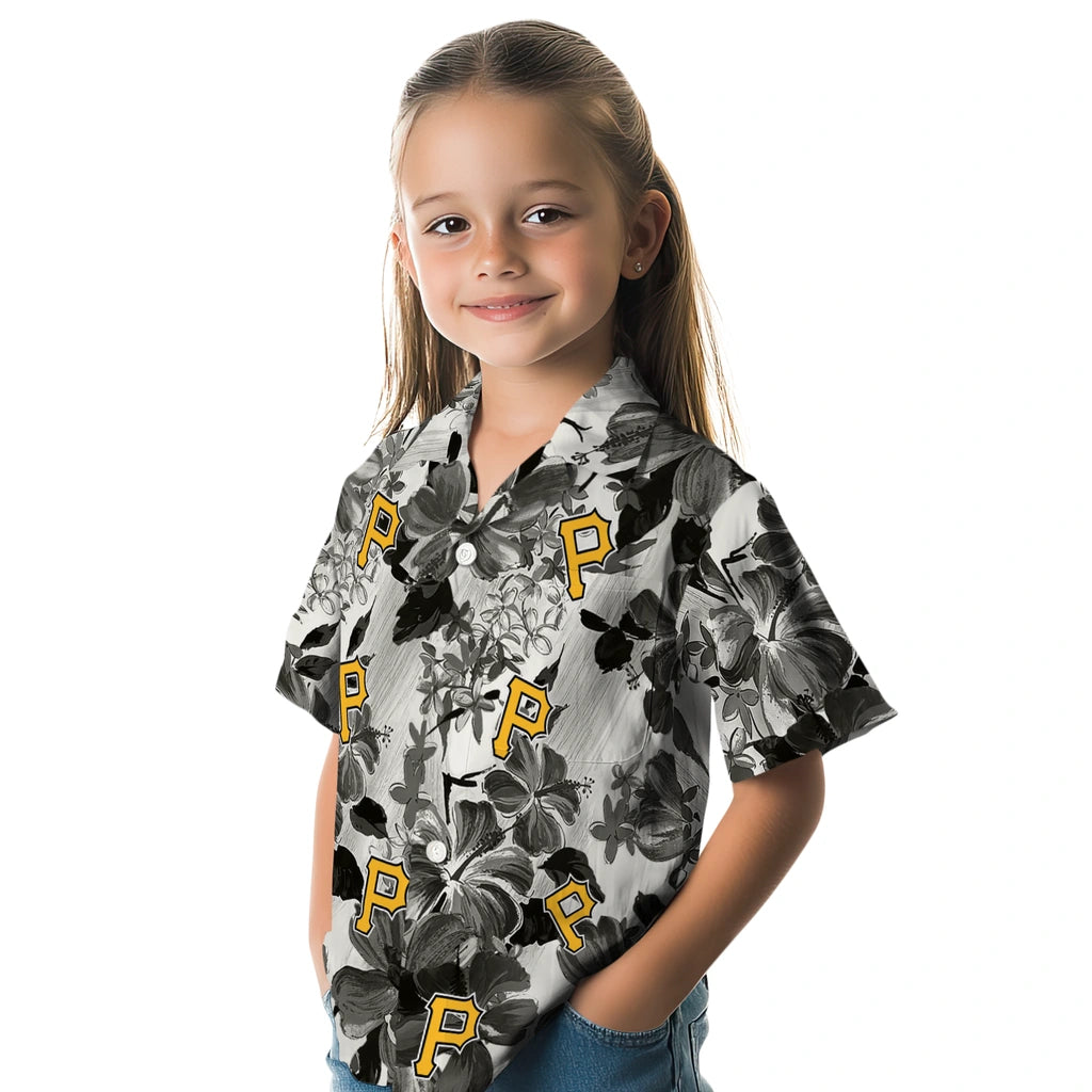 Pittsburgh Pirates Hawaiian Shirt - Hibiscus Arrangement | Moonbestprint