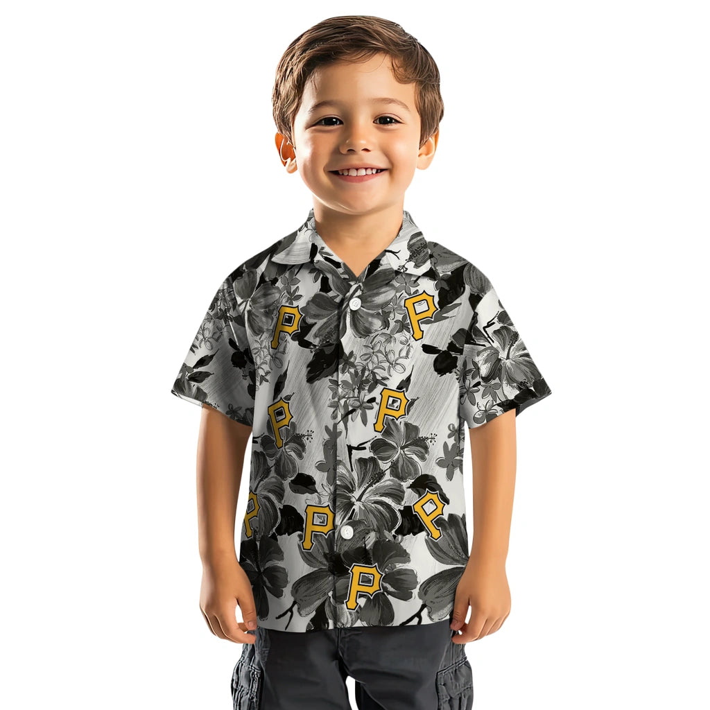 Pittsburgh Pirates Hawaiian Shirt - Hibiscus Arrangement | Moonbestprint