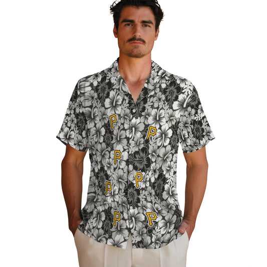 Pittsburgh Pirates Hawaiian Shirt - Hibiscus Blooms | Moonbestprint