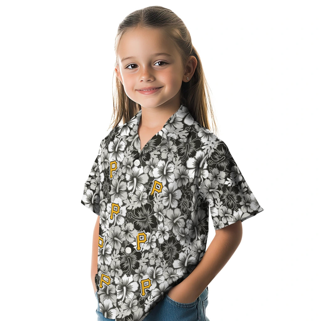 Pittsburgh Pirates Hawaiian Shirt - Hibiscus Blooms | Moonbestprint
