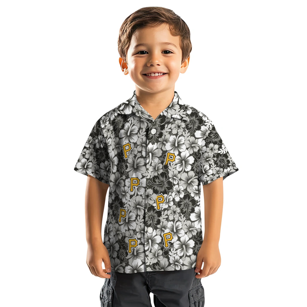 Pittsburgh Pirates Hawaiian Shirt - Hibiscus Blooms | Moonbestprint