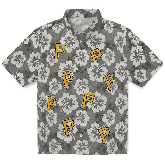 Pittsburgh Pirates Hawaiian Shirt - Hibiscus Cluster | Moonbestprint
