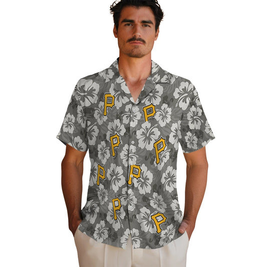 Pittsburgh Pirates Hawaiian Shirt - Hibiscus Cluster | Moonbestprint